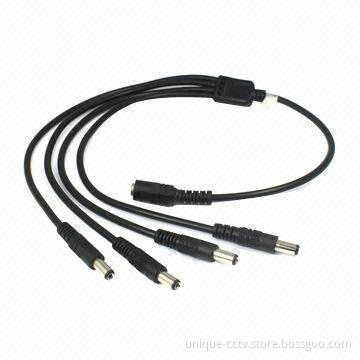 1 to 4 DC Power Adapter Splitter Cable for CCTV Security Camera